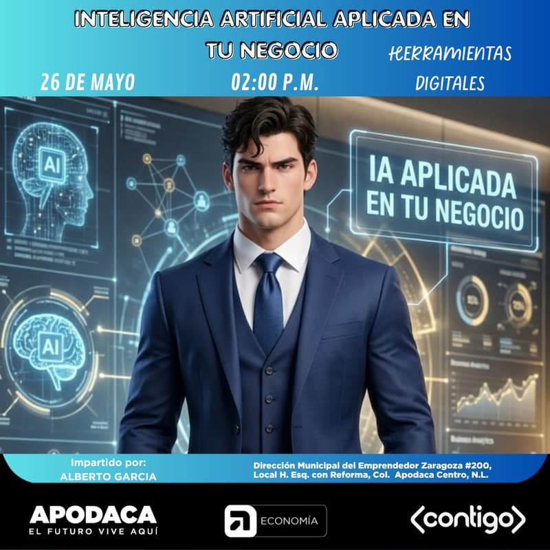 Cover Image for INTELIGENCIA ARTIFICIAL APLICADA EN TU NEGOCIO (PARTE 01) PRESENCIAL