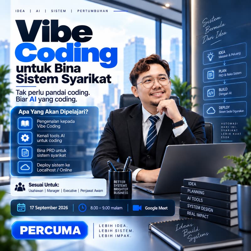 Cover Image for Vibe Coding Untuk Bina Sistem Syarikat