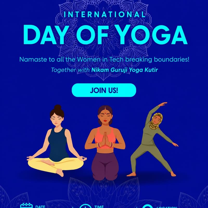 Cover Image for International Day of Yoga X Women-in-Tech SG X Nikam Guruji Yoga Kutir