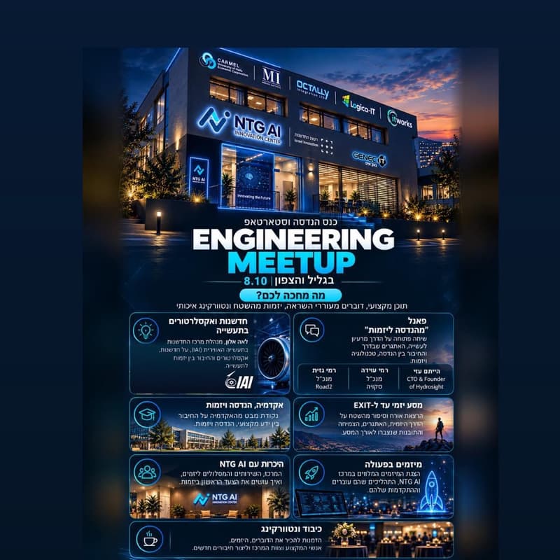 Cover Image for ENGINEERING MEETUP | כנס הנדסה וסטארטאפ – הגליל והצפון