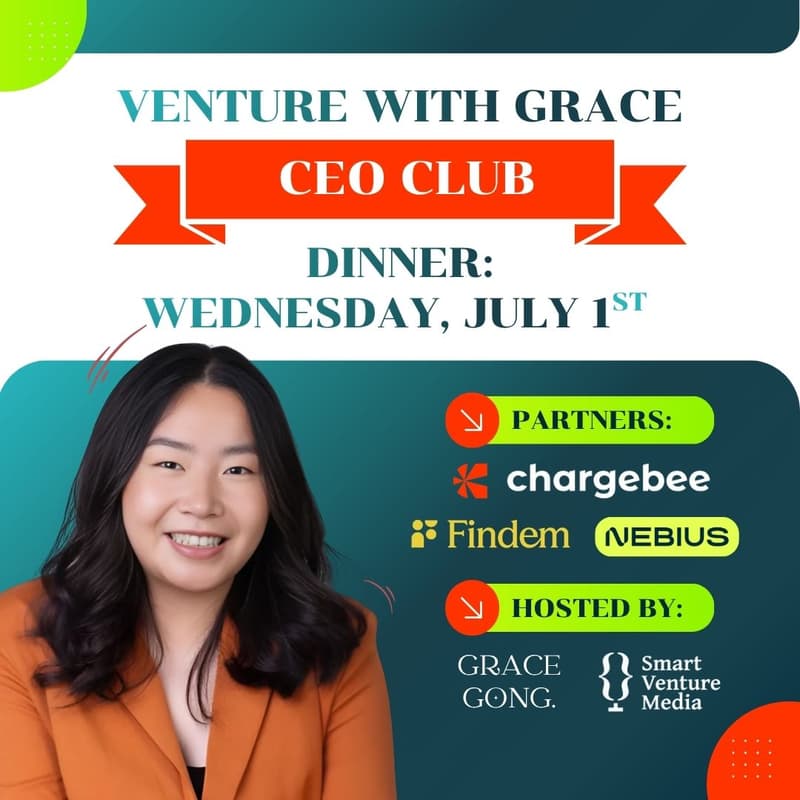 Cover Image for Grace Gong x Chargebee x Nebius x Findem dinner [Venture with Grace CEO Club]