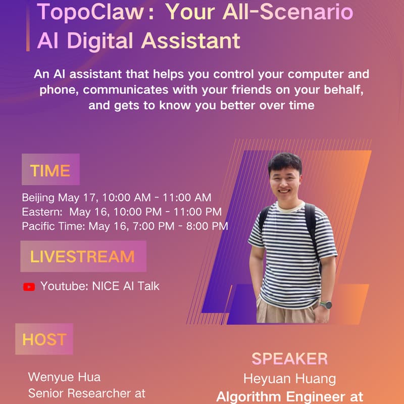 Cover Image for TopoClaw:Your All-Scenario AI Digital Assistant