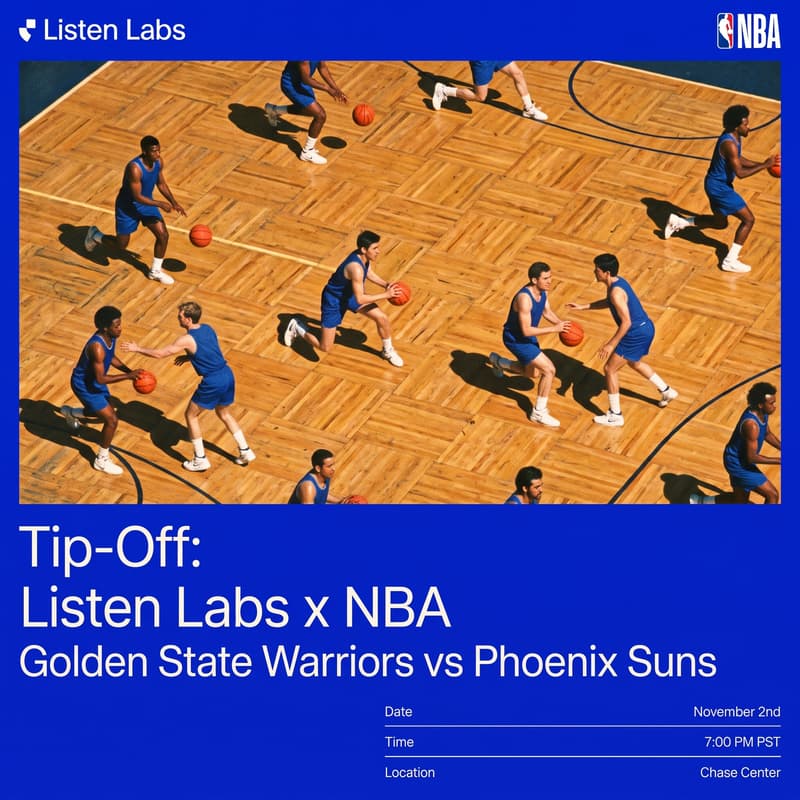 Cover Image for Listen Labs x NBA: Warriors vs Phoenix Suns