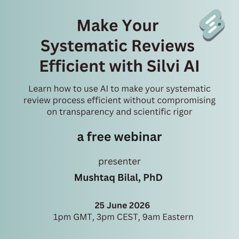Cover Image for Make Your Systematic Review Efficient with Silvi AI