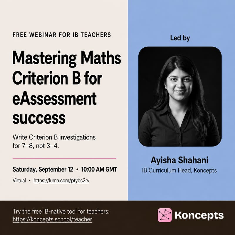 Cover Image for Mastering Criterion B for eAssessment Success | Koncepts Webinar