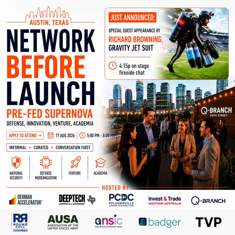 Cover Image for Network Before Launch (Pre-Fed Supernova) Defense + Innovation Social