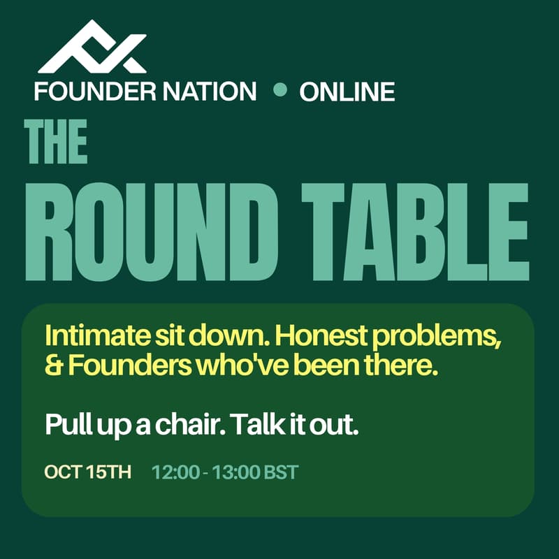 Cover Image for Founder Nation: Roundtable - Online
