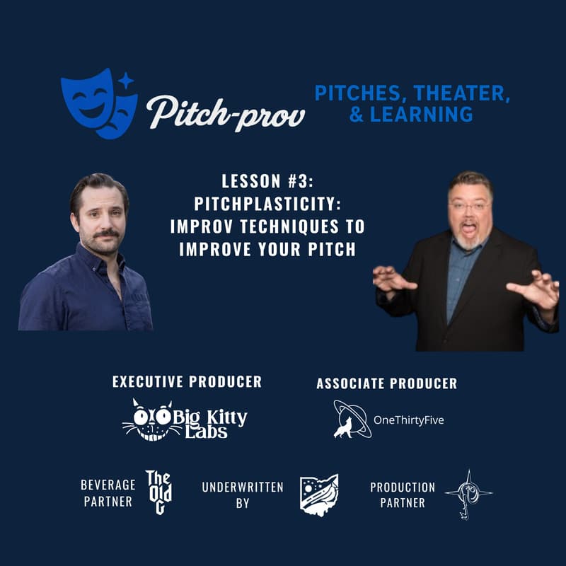Cover Image for Pitch-prov: Where Pitching Meets Improv. Lesson #3 - PITCHPLASTICITY: Improv Techniques to Improve Your Pitch