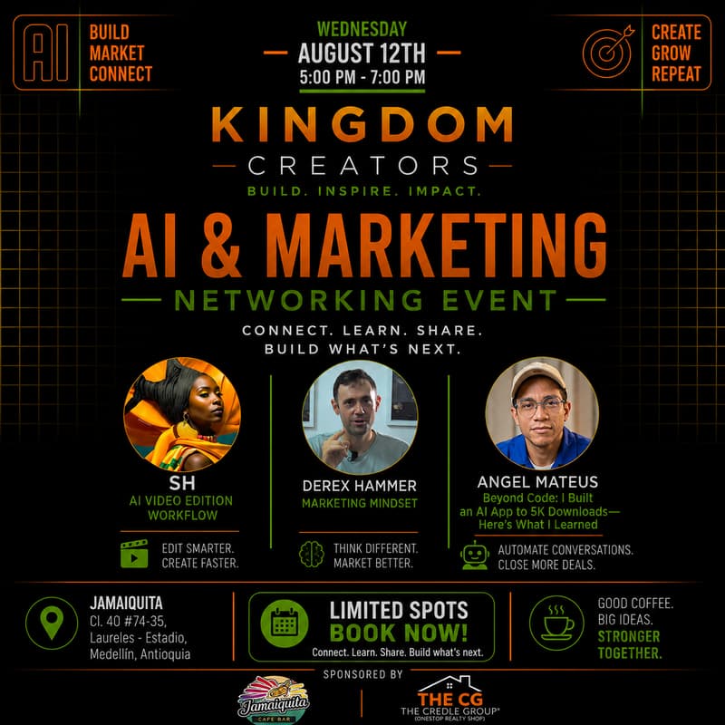 Cover Image for AI & Marketing Networking Night @Kingdom Creators- jamaiquita