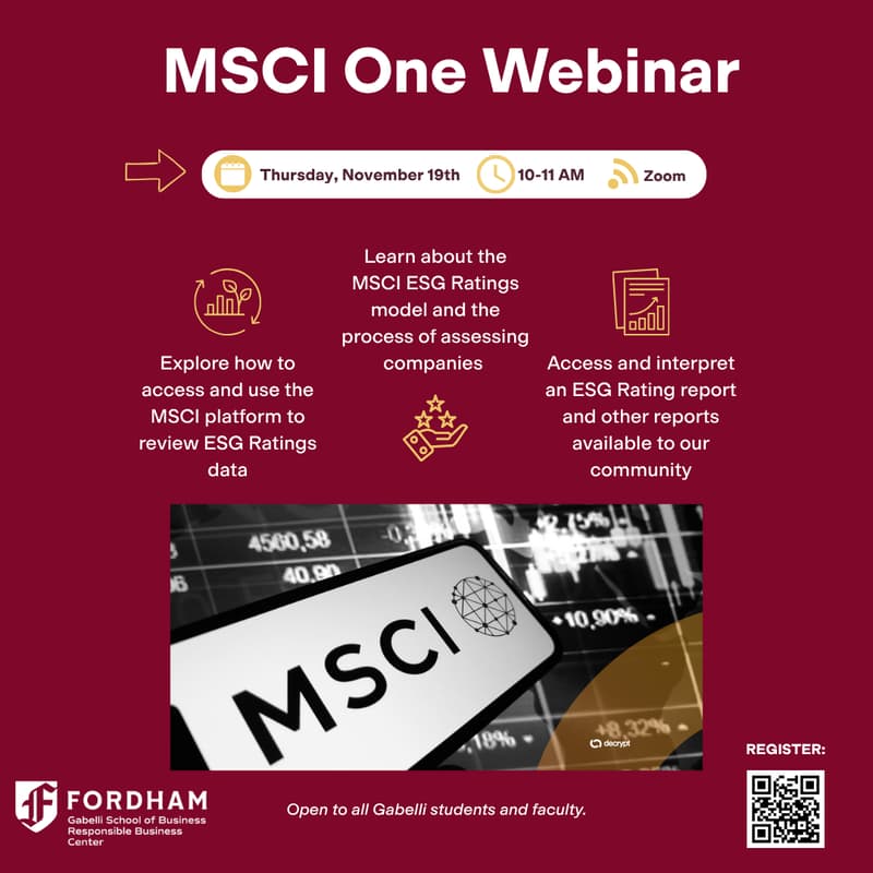 Cover Image for MSCI One Workshop