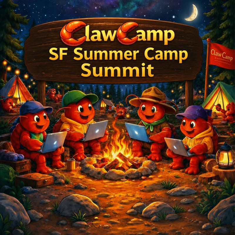 Cover Image for 🦞 ClawCamp SF Summer Camp Summit 🦞