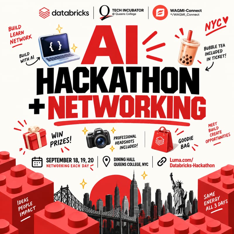 Cover Image for AI Databricks Hackathon + Networking Mixer NYC
