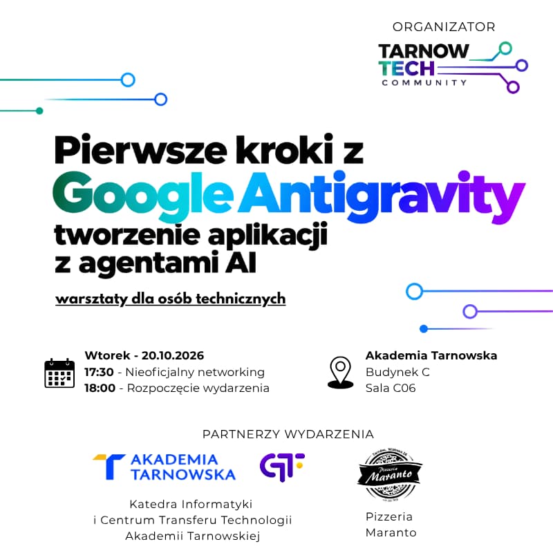 Cover Image for Pierwsze kroki z Google Antigravity - tworzenie aplikacji z agentami AI