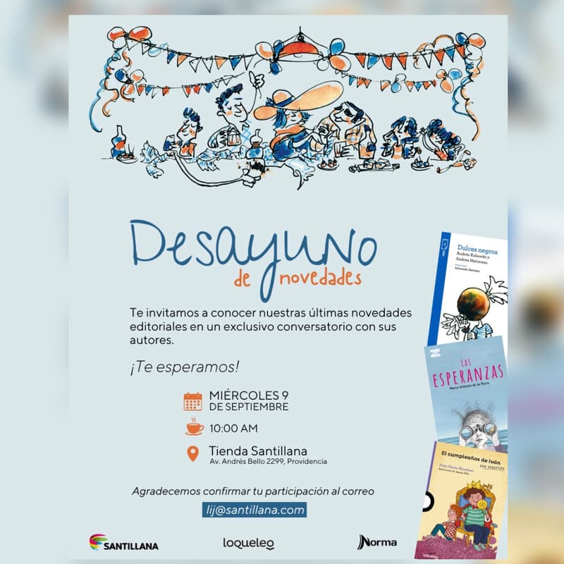 Cover Image for Desayuno Novedades en Tienda Santillana