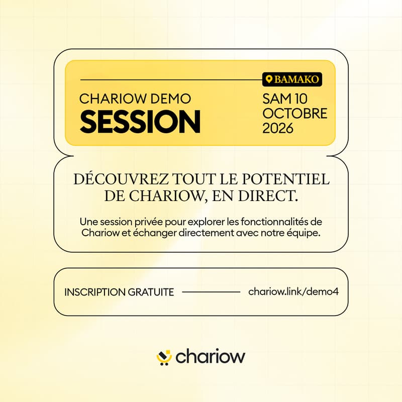 Cover Image for Chariow Demo Session Bamako 2026