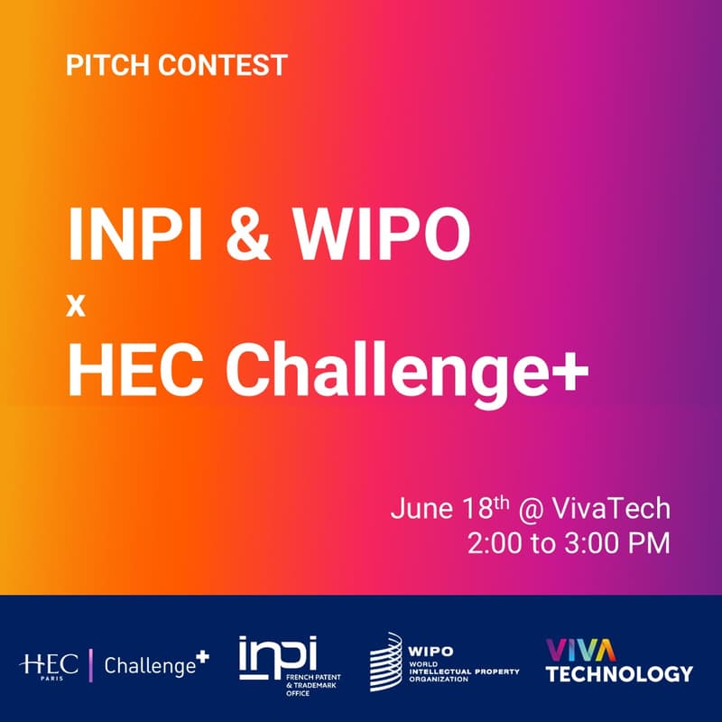 Cover Image for VivaTech Pitch Contest | INPI & WIPO × HEC Challenge+