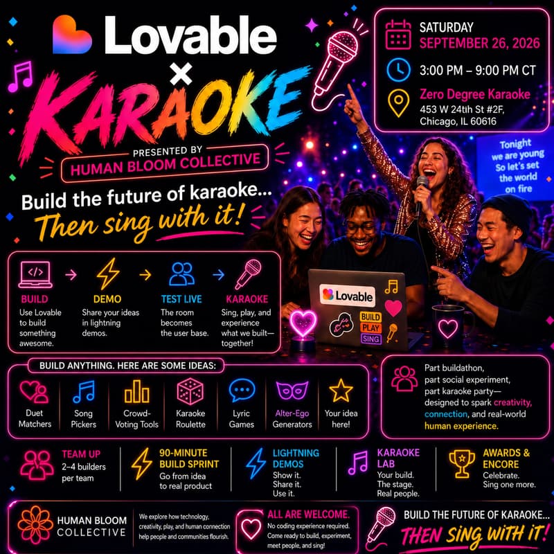 Cover Image for LOVABLE × KARAOKE: Build the future of karaoke…. Then sing with it!