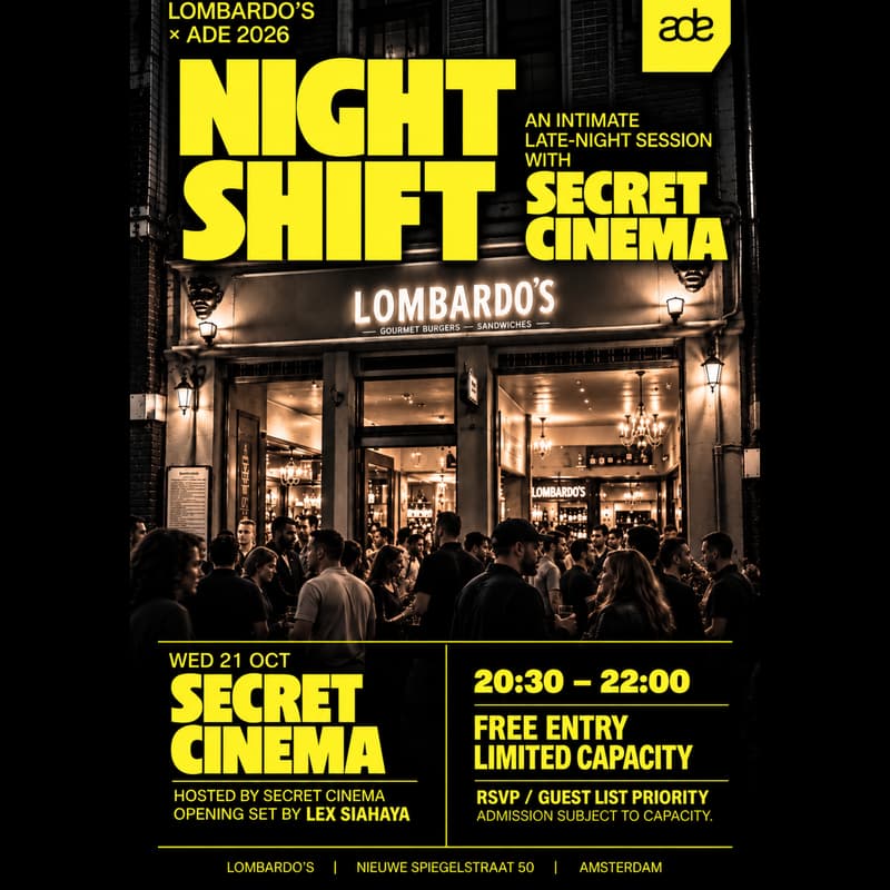Cover Image for Lombardo’s ADE Night Shift x Secret Cinema