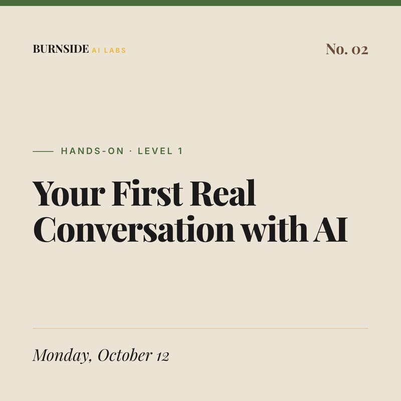 Cover Image for Your First Real Conversation with AI