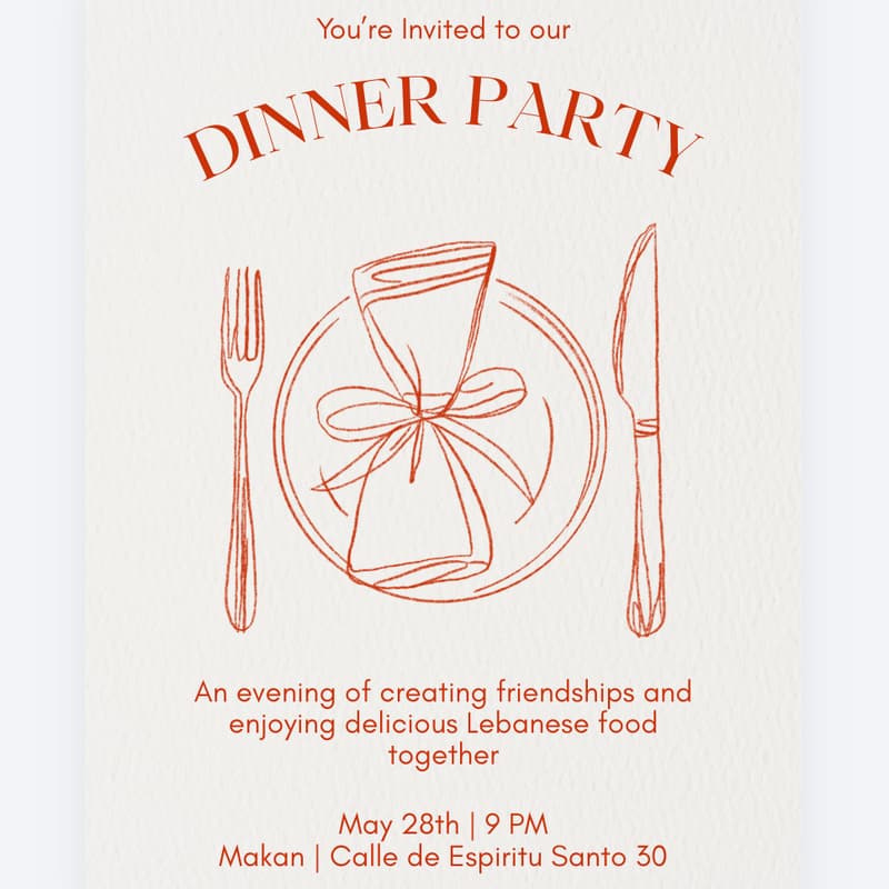 Cover Image for Madrid Girls Dinner Party