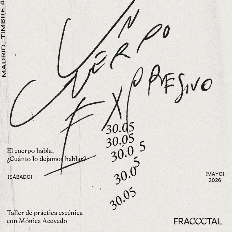 Cover Image for "Un Cuerpo Expresivo" Taller de práctica escénica con Mónica Acevedo.
