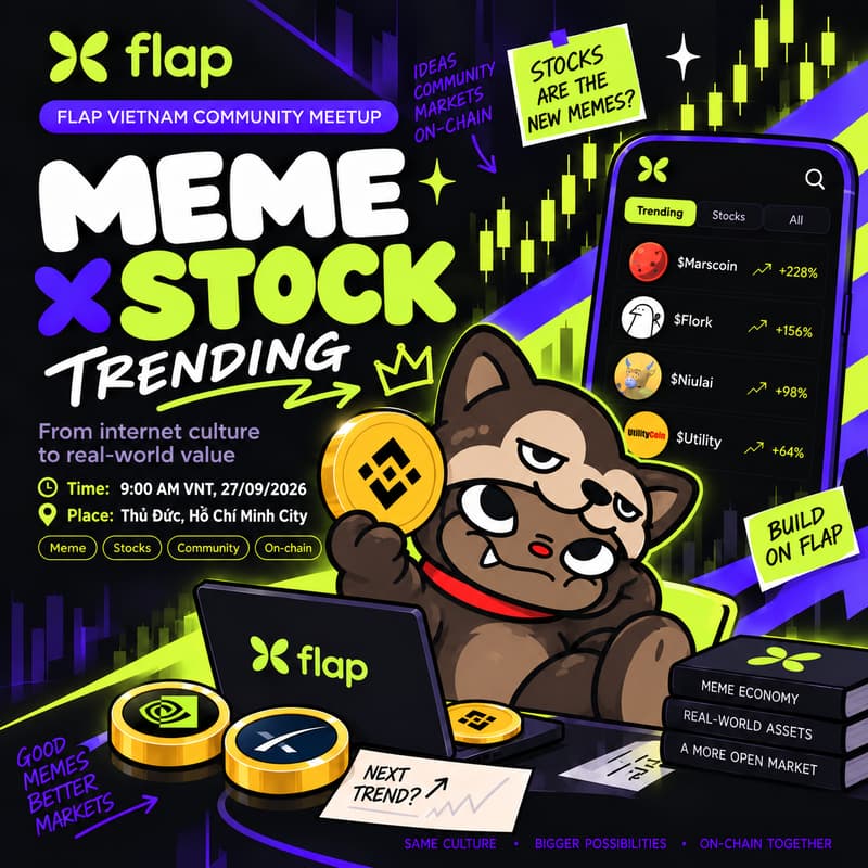 Cover Image for Flap Vietnam Community Meetup: Meme × Stocks Trending
