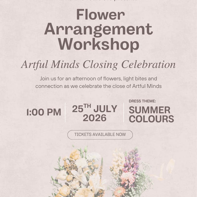 Cover Image for Artful Minds Closing Brunch: Flower Arrangement Workshop