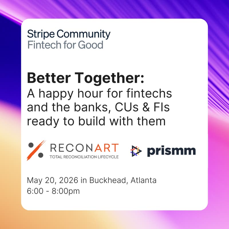 Cover Image for Stripe Fintech for Good Community meetup: Live in Atlanta!