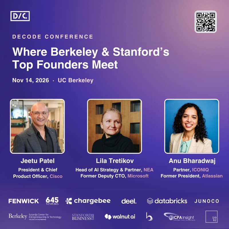 Cover Image for 1:1 with execs from OpenAI, NVIDIA, NEA, Cisco, Atlassian | Unstuck your startup | Early stage founders