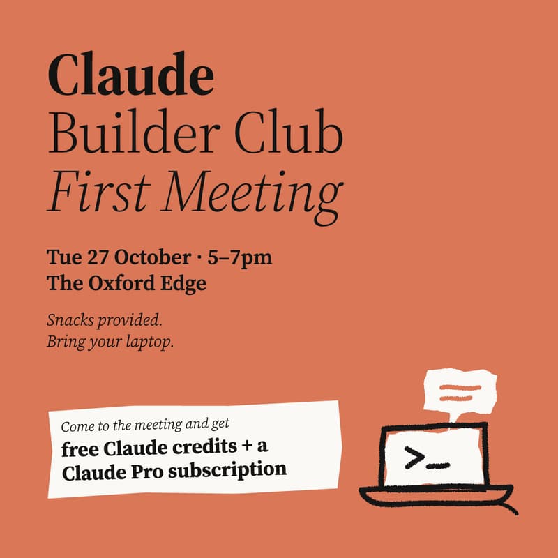 Cover Image for Claude Builder Club Meeting nr. 1