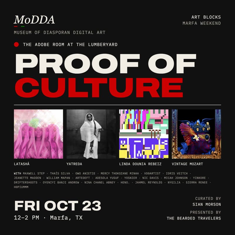Cover Image for Proof of Culture by MoDDA at "The Adobe Room" curated by Sian Morson presented by The Bearded Travelers (Aventurine and Tony Herrera)