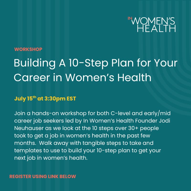 Cover Image for Building A 10-Step Plan for Your Career in Women’s Health