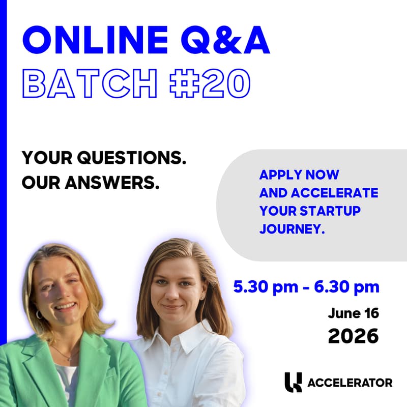 Cover Image for UnternehmerTUM Accelerator Batch #20 - Online Q&A