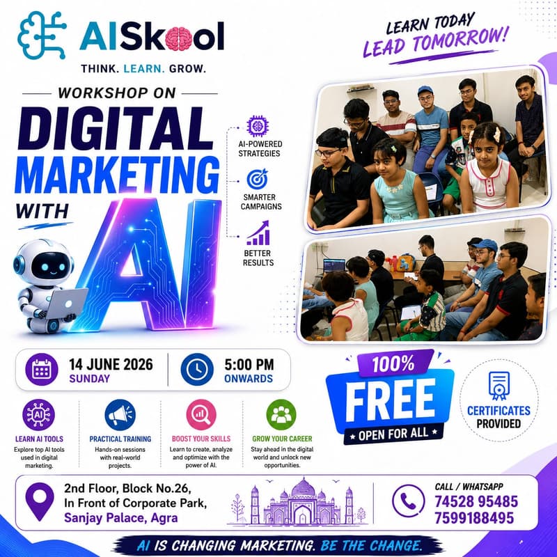Cover Image for Workshop on digital marketing with Ai