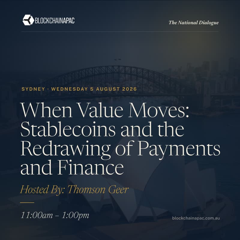 Cover Image for Thomson Geer | When Value Moves: Stablecoins and the Redrawing of Payments and Finance | The National Dialogue