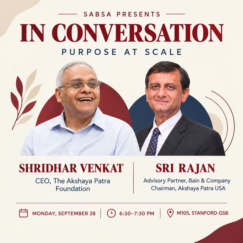 Cover Image for Meet a CEO with 2.35 Million Daily Customers and Zero Profits: Shridhar Venkat (CEO, Akshaya Patra) at the GSB