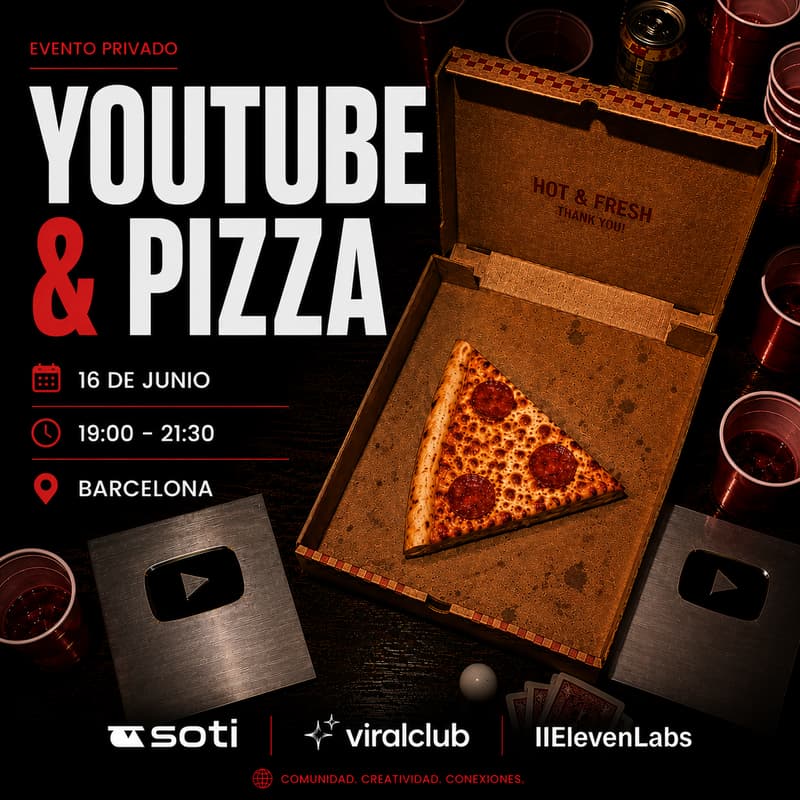 Cover Image for YouTube & Pizza - SOTI & The Viral Club - Sponsored by ElevenLabs