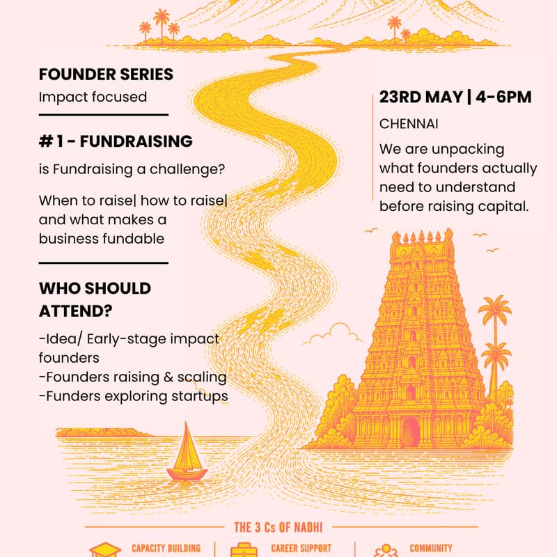 Cover Image for Nadhi Chennai - Founder Series # 1 - Fundraising