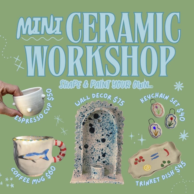 Cover Image for Mini Ceramic Workshop at Midsummer Pop Up [3PM - 5PM]