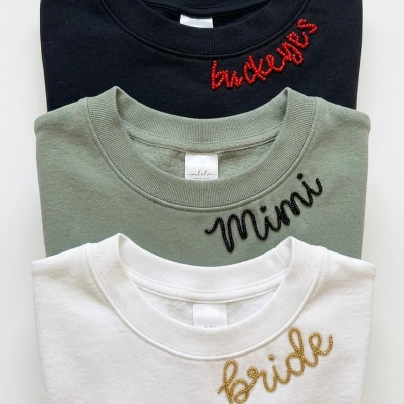 Cover Image for Beaded Embroidery Crewneck