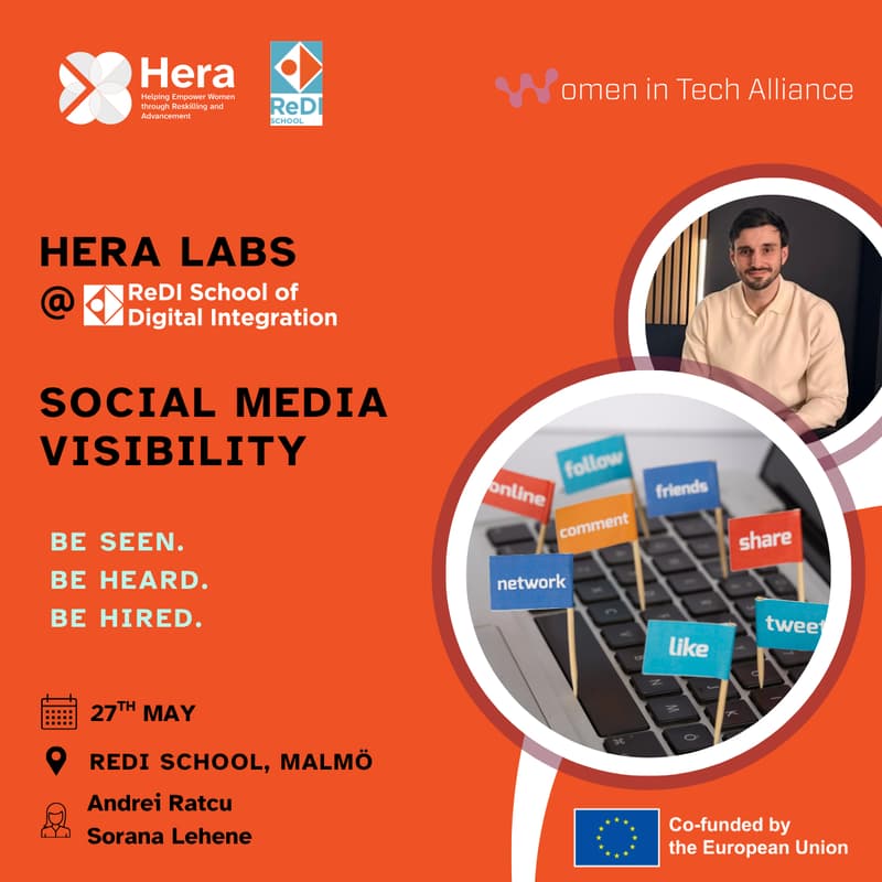 Cover Image for HERA Labs @ReDi School: Social Media Visibility