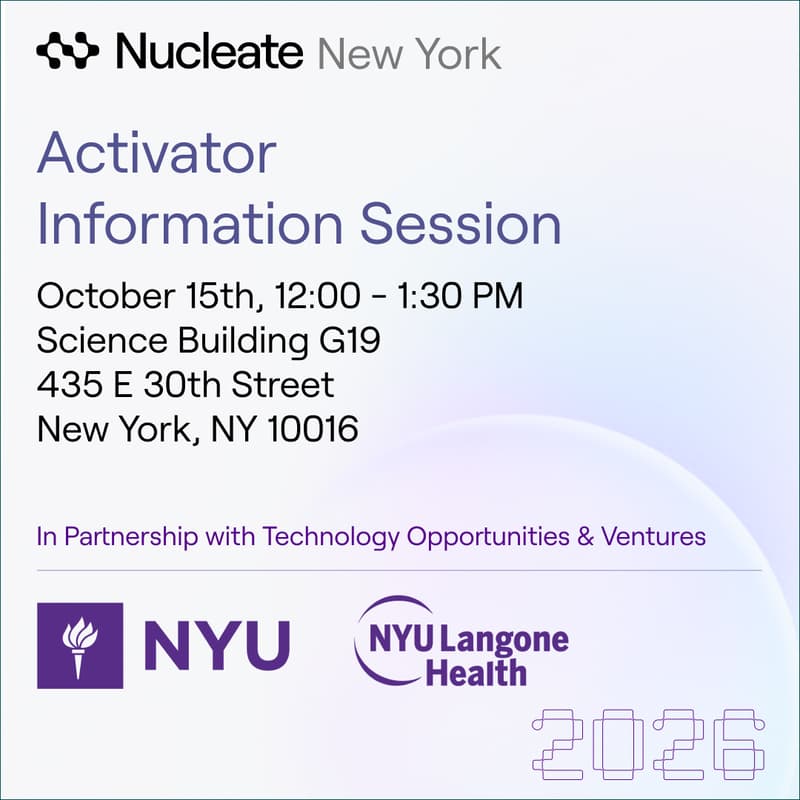 Cover Image for Nucleate NY Activator Info Session - NYU Langone