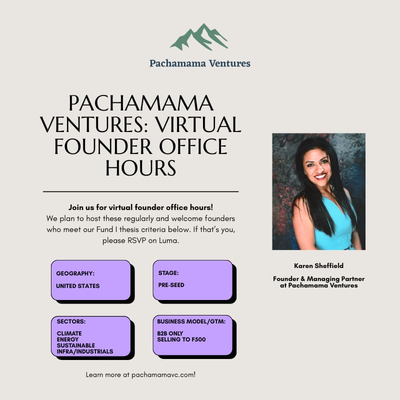 Cover Image for Pachamama Ventures: Virtual Founder Office Hours