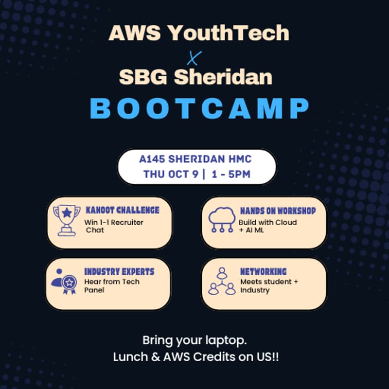 Cover Image for AWS YouthTech x SBG Sheridan Bootcamp