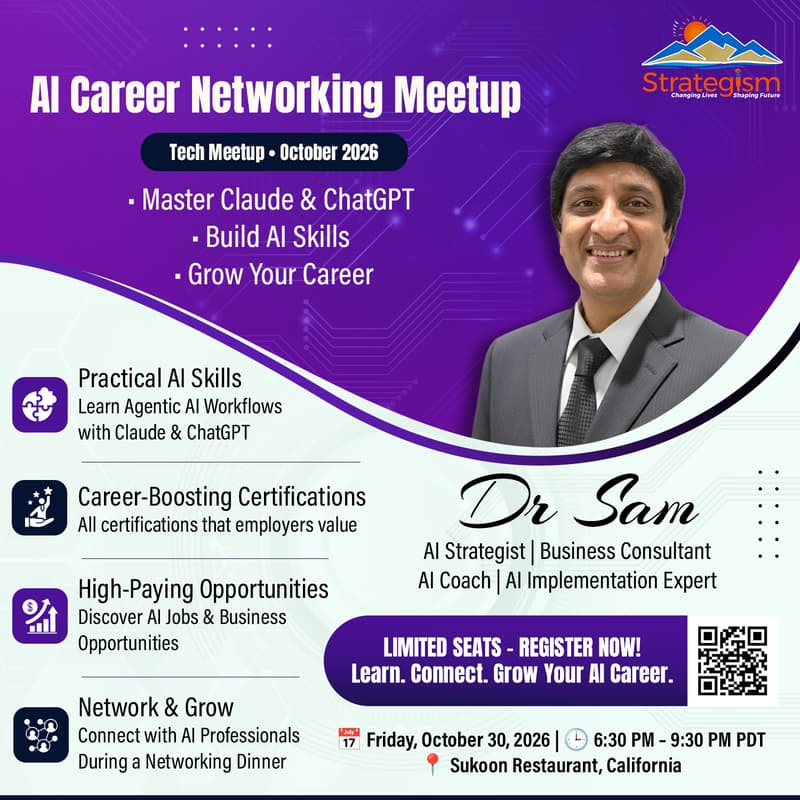 Cover Image for AI Careers 2026: Agentic AI, Claude & ChatGPT for High-Paying Jobs + Networking Dinner