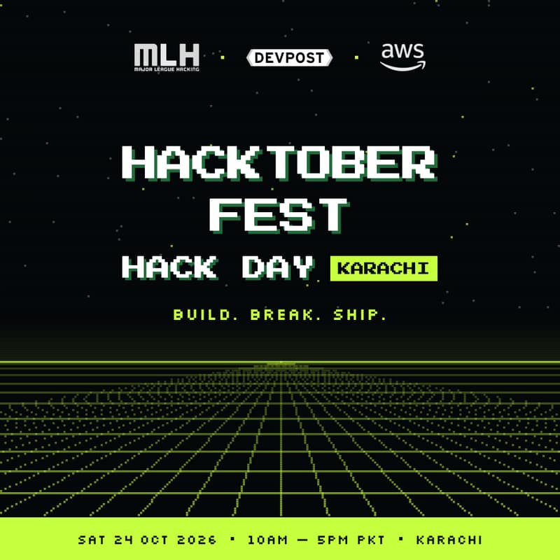 Cover Image for Hacktoberfest Hack Day by MLH x DevPost x AWS