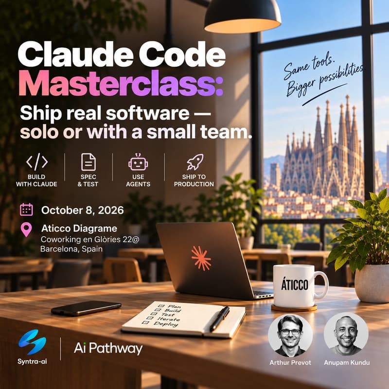 Cover Image for Claude Code Masterclass: Ship real software - Solo or with a small team.