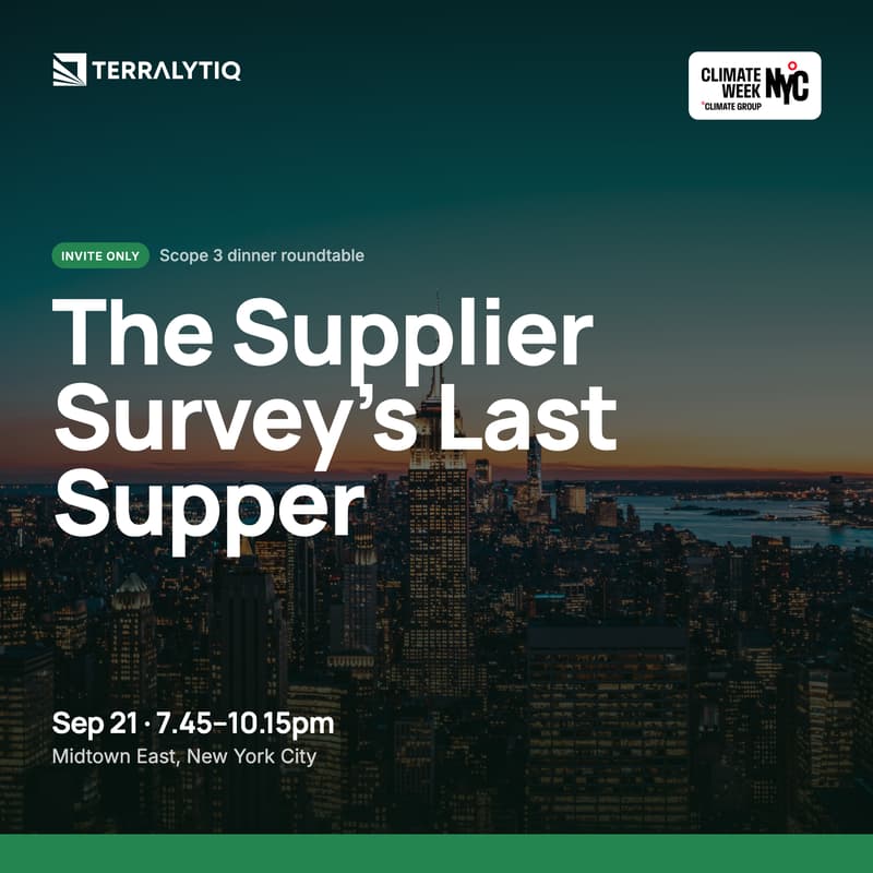 Cover Image for The Supplier Survey's Last Supper (Scope 3 Dinner Roundtable)
