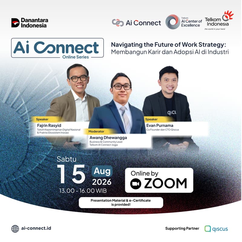 Cover Image for AI Connect Online AI Introductory: Navigating the Future of Work Strategi - Membangun Karir dan Adopsi AI di Industri