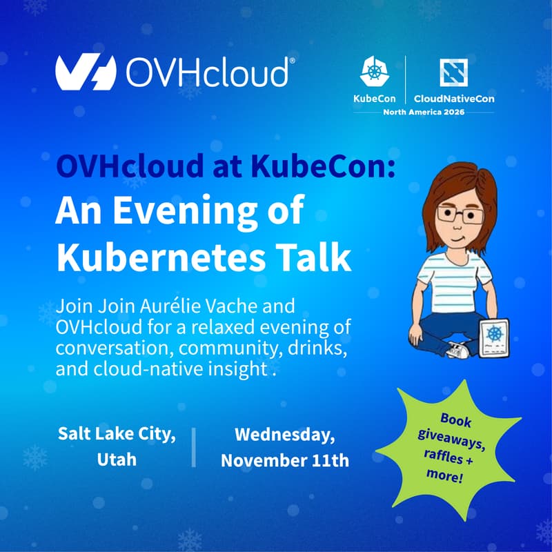 Cover Image for Meet OVHcloud at KubeCon: An Evening of Kubernetes Talk